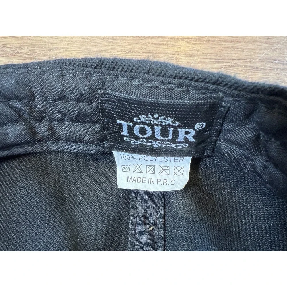 Tour Brand Cap Hat Paris Black and Blue Mens Snap Back‎ Adjustable OSFA